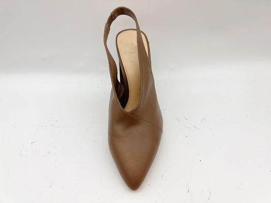 صنادل جلدية ناعمة للسيدات من LT Tan ، مقاس 5 سم ، صندل بكعب عالٍ أنيق 10 بوصة